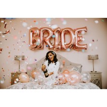 Bi Dolu Mutluluk Bride Rose Gold Folyo Balon 100 cm