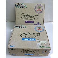 Karakılıç Zeytincilik Karakılıç  Zeytinyağı Sabunu 2kg %100 Doğal El Yapımı Sıcak Döküm Sabun     Lavantalı + Keçi Sütlü