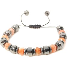 Taş Rüyası Güneştaşı Hematit Örme Bileklik