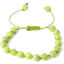 Kanada Yeşim Taşı Örme Bileklik 6 mm