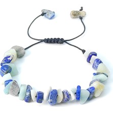 Taş Rüyası Amazonit Lapis Lazuli Kırık Taş Örme Bileklik