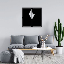 Mıgnatıs Geometrik Üçgenlerden Oluşmuş Lale Duvar Ev Aksesuarı Ahşap Tablo 50 x 50 cm