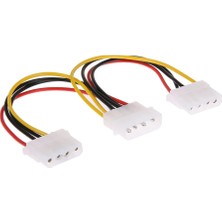 Alfais 4425 4 Pin Molex Power Çoklayıcı 2 Çıkış 1 Giriş Supply Kasa Güç Kablosu