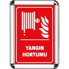 ReklamEdiyoruz Yangın Hortumu A3 Cerceveli Uyarı ve Yönlendirme Levhası