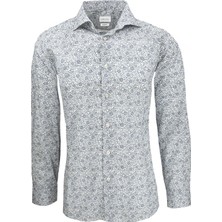 Emnana Çiçekli Desenli Slim Fit Print Gömlek