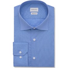 Emnana Buruşmaz (Wrinkle Free) Mavi Regular Fit Gömlek