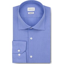 Emnana Mavi Non-Iron Slim Fit Gömlek