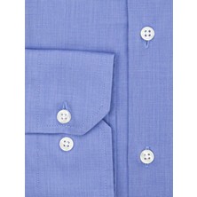 Emnana Mavi Non-Iron Regular Fit Gömlek