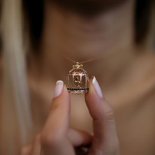 By Golden House Kuşlu Kafes Kolye