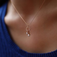 By Golden House Ikili Inci Kolye