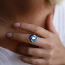 By Golden House Okyanus Mavisi Sedef Kolye