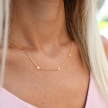 By Golden House Sıra Kalp Kolye