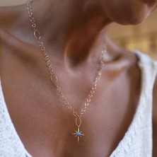 By Golden House Opal Kutup Madalyon Kolye