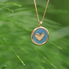 By Golden House Kalp Çerçeve Kolye