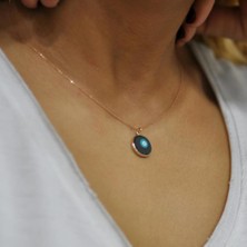 By Golden House Lacivert Mine Nazar Kolye