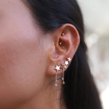 By Golden House Tohum Sallantılı Yıldız Küpe