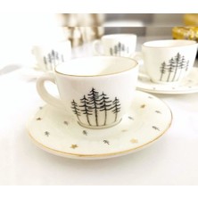 Porland Forest 4 Kişilik Kahve Fincan Seti