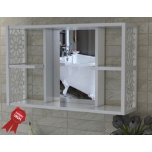 Remaks Terek Aynalı Banyo Dolabı Beyaz