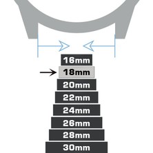 Saatse 18mm Siyah Floter Deri Saat Kordonu