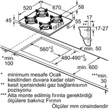 Siemens EO7C2PO10O IQ100 67 cm Gazlı Ocak