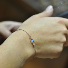 By Golden House Zirkon Taşlı Tasarım Göz Bileklik