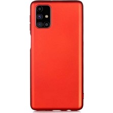 Case 4U Samsung Galaxy M31S Kılıf Klasik Mat Renkli Yumuşak Premier Silikon Kırmızı