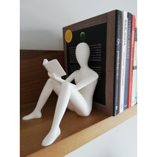 Bcoverart Tasarım Kitap Tutucu Okuyan Adam Beyaz