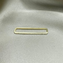 Ailadesign Gold Kaplama Zirkon Taşlı Çizgi Kıkırdak Küpe