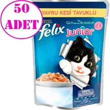 Felix Yaş Yavru Kedi Maması Tavuklu 100 gr x 50 Adet