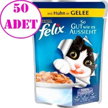 Felix Tavuklu Yaş Kedi Yaş Maması 100 gr 50 Adet