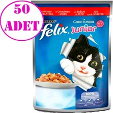 Felix Junior Sığır Etli Yavru Kedi Maması 100 gr x 50 Adet