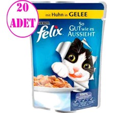 Felix Tavuklu Yaş Kedi Yaş Maması 100 gr 20 Adet