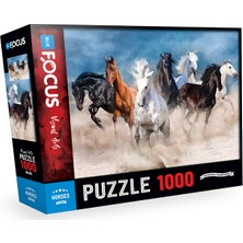 Blue Focus 1000 Parça Puzzle - Horses ( Atlar )