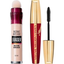 Maybelline Instant Anti Age Eraser Kapatıcı-03 Fair+Loreal Volume Million Maskara