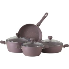 Pierre Cardin Graniks Mor 7 Parça Tencere Seti