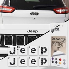 Ipg Jeep Compass Mp 2017 - 2020 Ön ve Arka Jeep Amblem Sticker Set Karbon Fiber