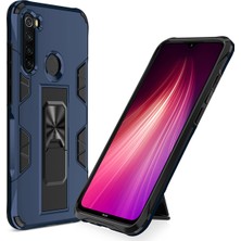 Caseart Xiaomi Redmi Note 8 Kapak Standlı Mıknatıslı Tank Kılıf - Lacivert