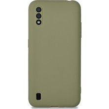 Caseart Samsung Galaxy A01 Kılıf Kamera Korumalı Premier Silikon Kapak - Su Yeşili
