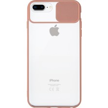 Caseart Apple iPhone 6s Plus Kapak Sürgülü Kamera Korumalı Silikon Kılıf - Pudra