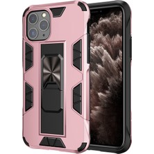 Caseart Apple iPhone 11 Pro Kapak Standlı Mıknatıslı Tank Kılıf - Rose Gold