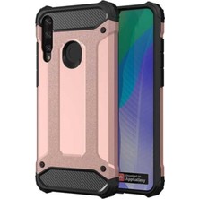 Caseart Huawei Y6P Kapak Çift Katmanlı Zırh Tank Kılıf - Rose Gold