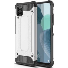 Caseart Huawei P40 Lite Kapak Çift Katmanlı Zırh Tank Kılıf - Gri