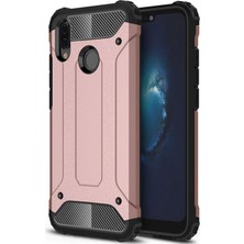 Caseart Huawei P 20 Lite Kapak Çift Katmanlı Zırh Tank Kılıf - Rose Gold