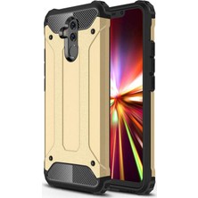 Caseart Huawei Mate 20 Lite Kapak Çift Katmanlı Zırh Tank Kılıf - Gold