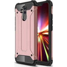 Caseart Huawei Mate 20 Lite Kapak Çift Katmanlı Zırh Tank Kılıf - Rose Gold