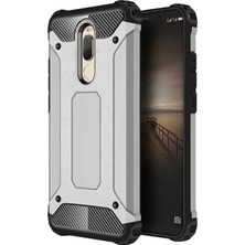 Caseart Huawei Mate 10 Lite Kapak Çift Katmanlı Zırh Tank Kılıf - Gri