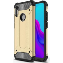 Caseart Huawei Honor 8A Kapak Çift Katmanlı Zırh Tank Kılıf - Gold