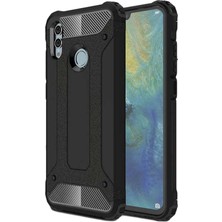 Caseart Huawei Honor 10 Lite Kapak Çift Katmanlı Zırh Tank Kılıf - Siyah