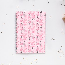 Paytak Moda A5 Flamingo Yaprak Spiralli Çizgisiz Defter 96 Yaprak