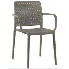 Papatya Fame Koltuk Küllü Kahve - Mutfak Sandalyesi - Kolçaklı